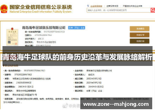 青岛海牛足球队的前身历史沿革与发展脉络解析